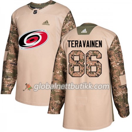 Carolina Hurricanes Hockeydrakt Teuvo Teravainen 86 2017-2018 Camo Veterans Day Practice Adidas Authentic - Herre
